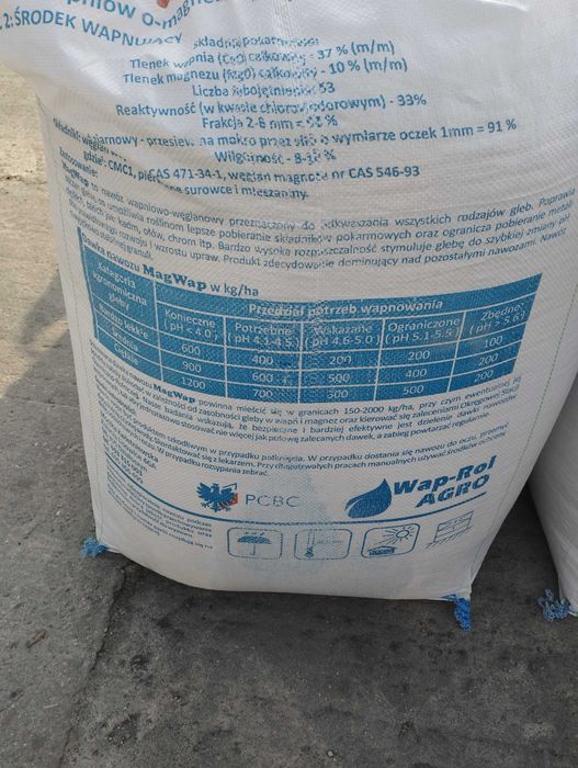 Wapno magnezowe 60% CaCo3 i 30% MgCo3
