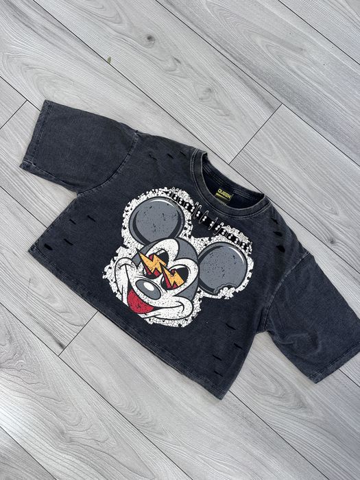 Micky Mouse myszka miki tshirt top krótki szary dziury Uniwers nowa