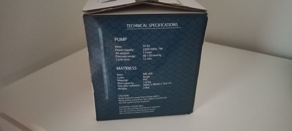 Colchão pneumático anti-escaras com compressor