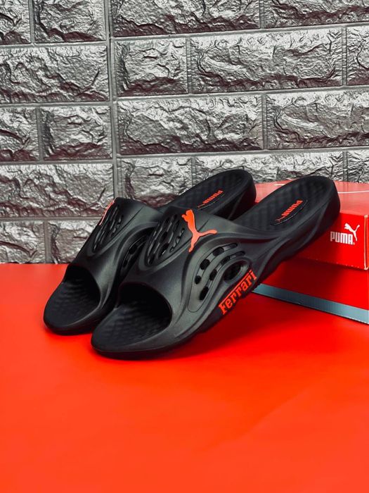 Пенные мужские шлепки пума / Тапочки Puma Ferrari / шлепки подростковые  Пума Ферари / шлепки Пума / Феррари