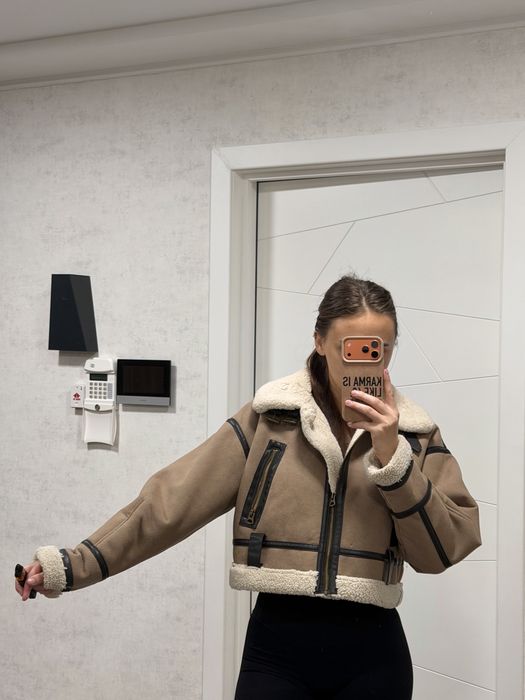Дубленка Zara укороченная