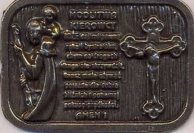 10 sztuki ŚW. Krzysztof plakietka metal złoto