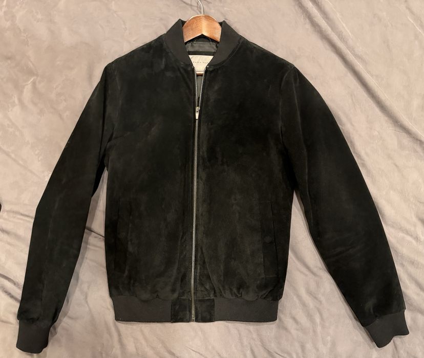 Куртка бомбер замш кожа zara