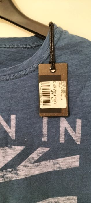 T-shirt ciemnoniebieski z nadrukiem,Pepe jeans