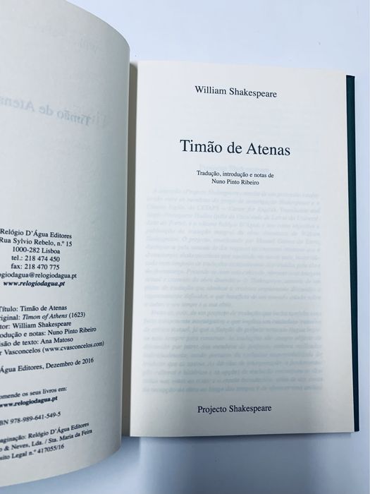 Wiliam Shakespeare – Timão de Atenas