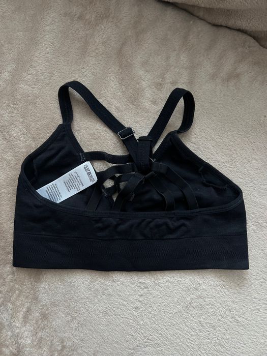 Stanik sportowy czarny Reebok