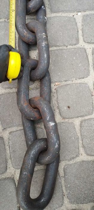 Łańcuch stalowy fi 34 mm , pancerny 300cm , około 70 kg