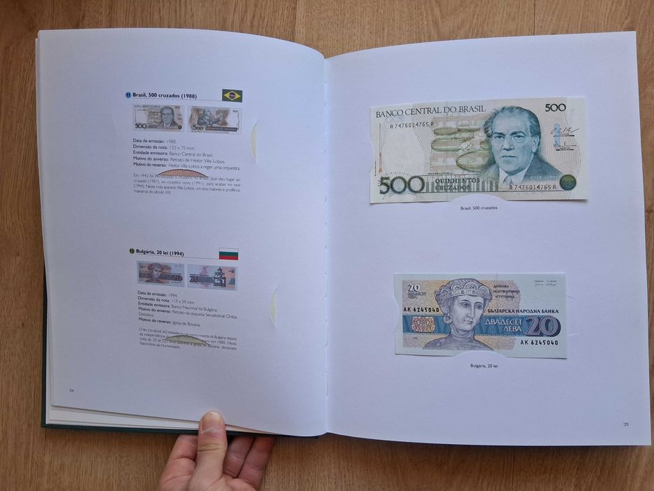 Livro Notas do Mundo: Coleção de 52 Notas Autênticas (Correio da Manhã) - COMPLETO