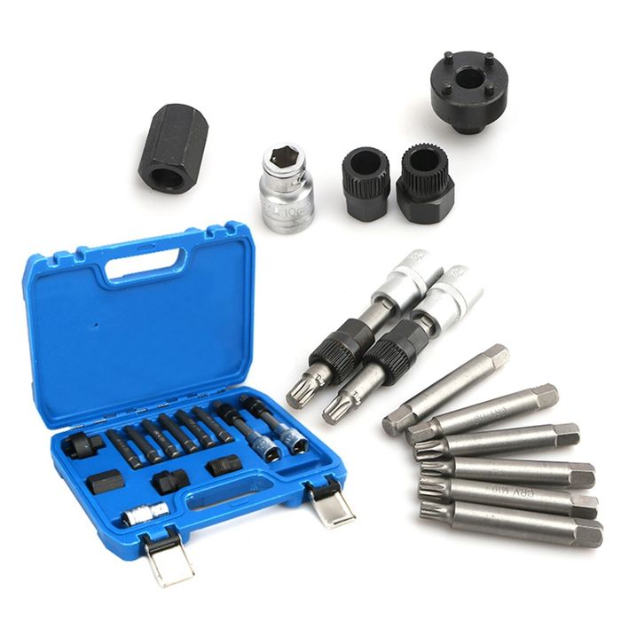 Kit de desmontagem da polia do alternador multimarcas (13 pcs) (Novo)