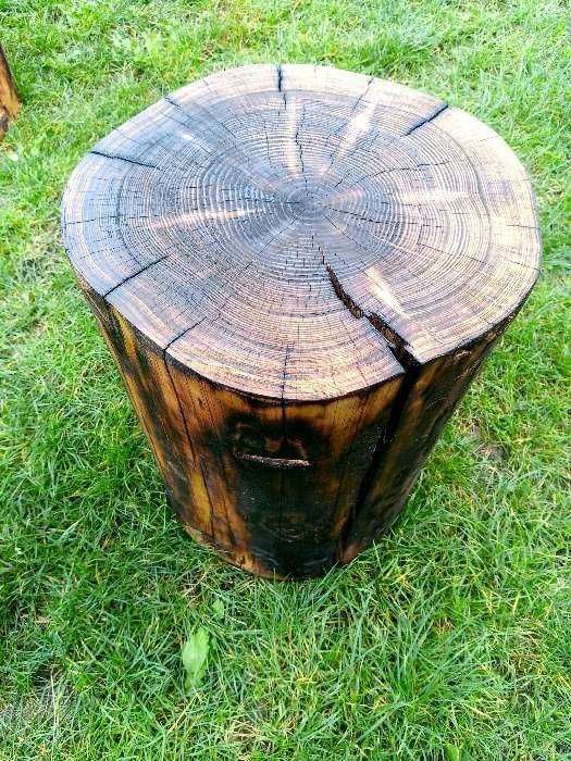 Pionek, taboret z litego drewna