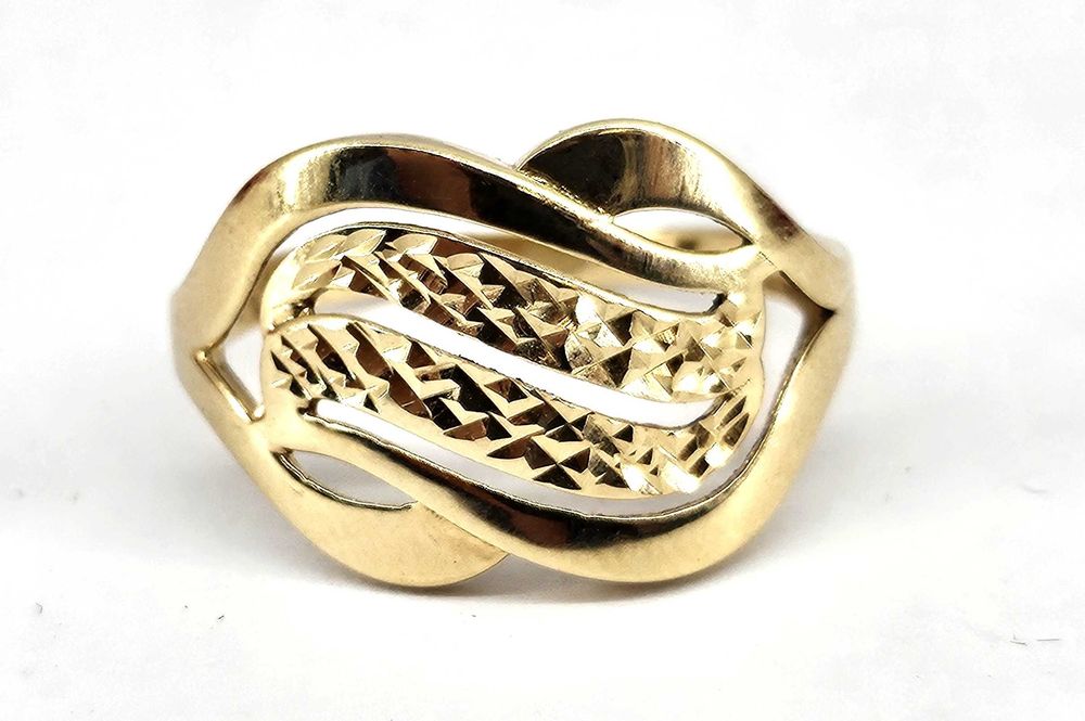 Szeroki ZŁOTY PIERŚCIONEK 2,86G 585 R.21