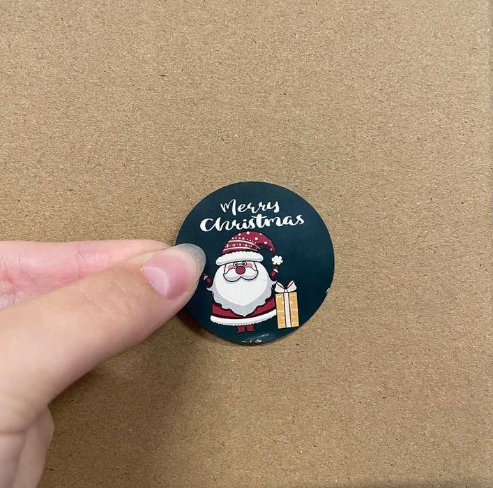 Naklejki etykiety świąteczne prezenty samoprzylepne Boże Narodzenie