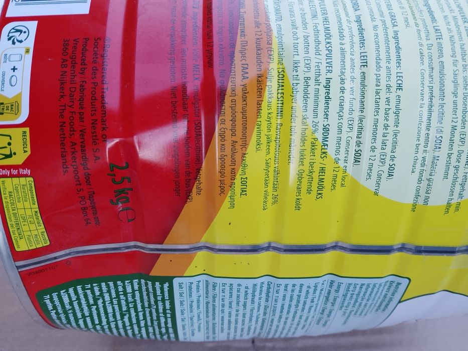 Mleko w proszku 2,5 kg Nestle