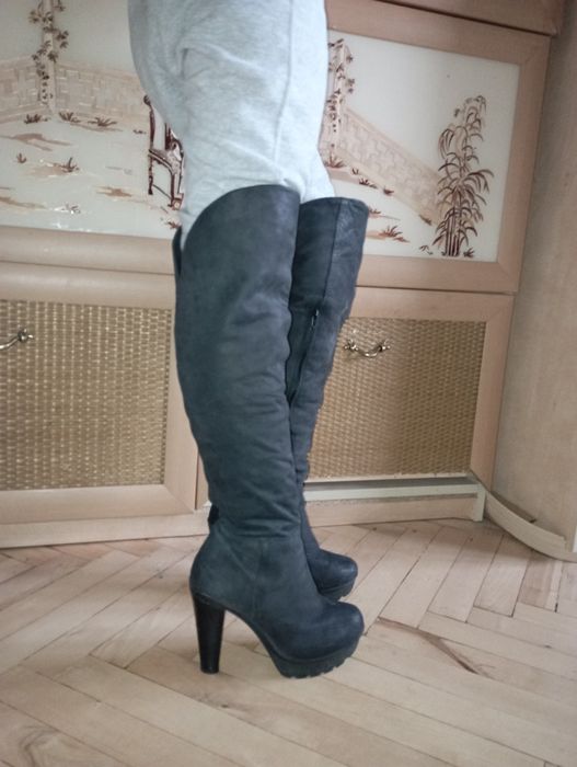 Ботфорти жіночі сапоги натуральна шкіра 39 р