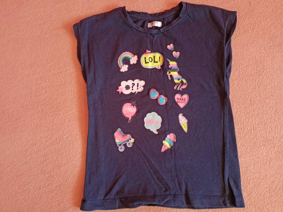 T-shirty koszulki z krótkim rękawem rozm. 122 komplet jak nowe