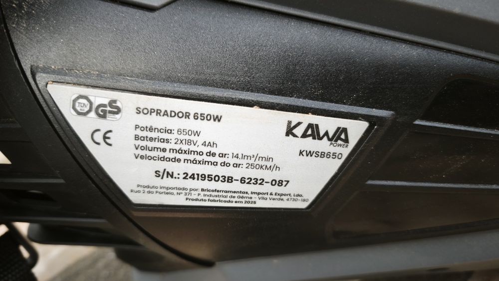 Soprador 650w bateria dupla com garantia