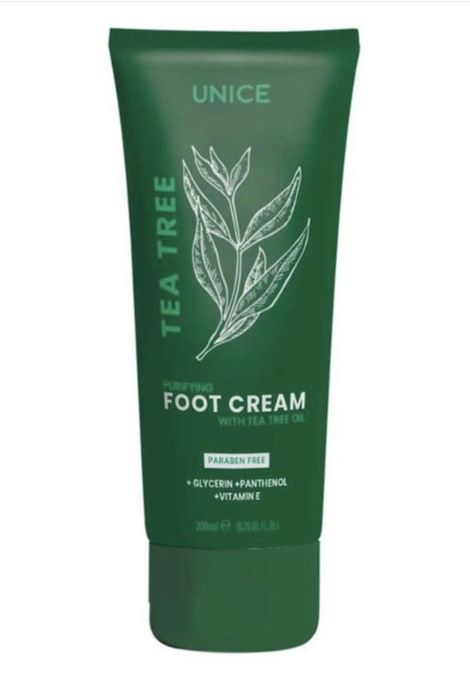 Крем для ніг unice з олією чайного дерева