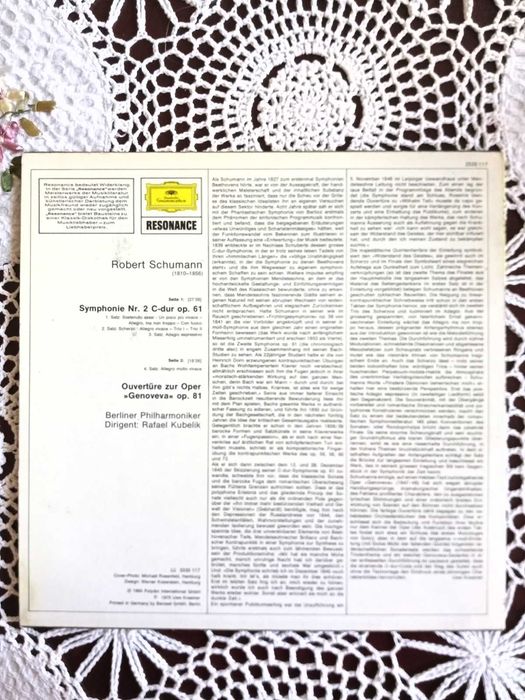 Rafael Kubelik, Deutsche Grammophon, Schumann, vinyl LP