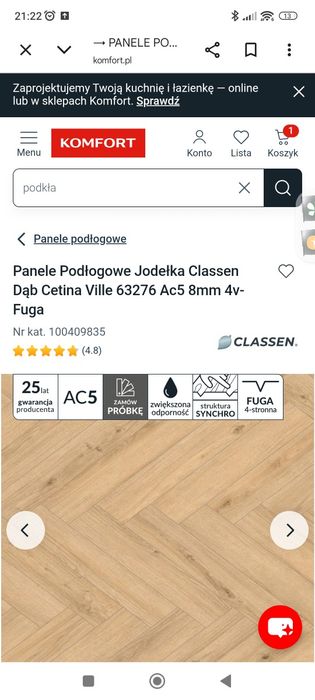 Panele podlogowe Classen cetina wille  jodełka zakupione w sklepie Ko
