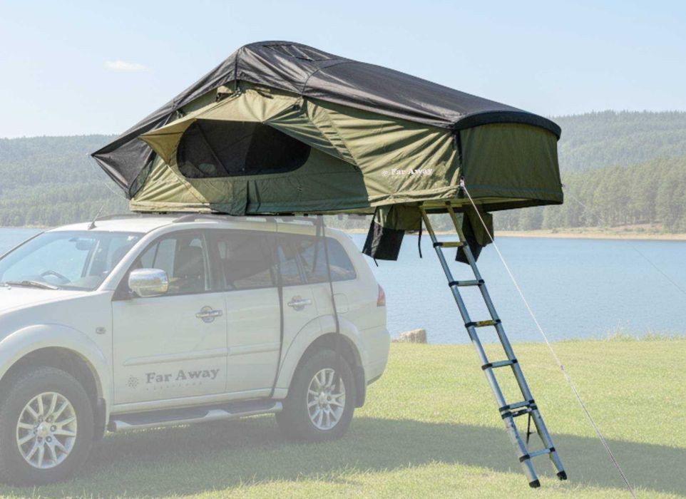 Namiot dachowy Far Away Equipment - Mont Blanc 140 zielony 3 osobowy - SMART Windows