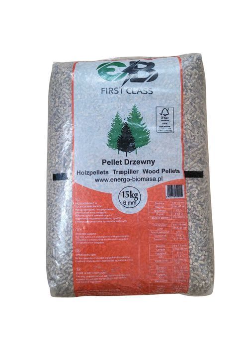 Pellet EB First Class 6 lub 8mm 975kg paleta - dostawa gratisPromocja ! Pellet EB First Class 1799 zł/paleta !