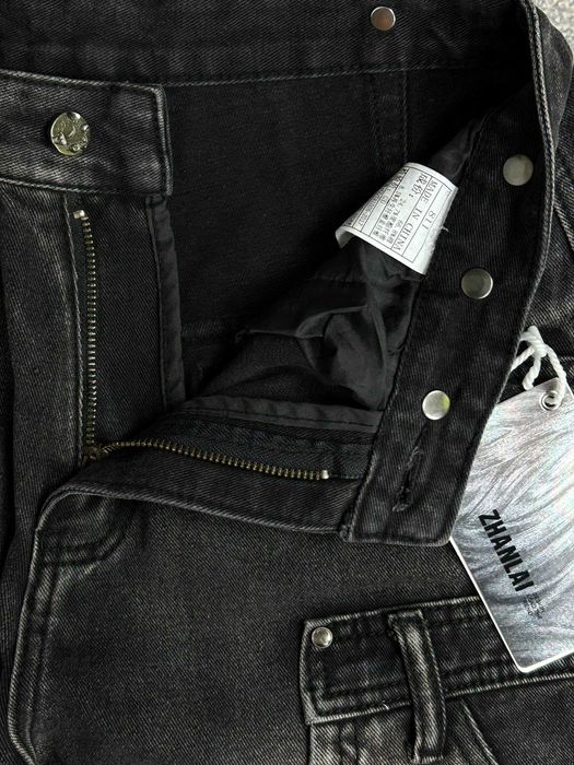 Cargo jeans baggy faded archive opium джинси широкі карго чорні S M L