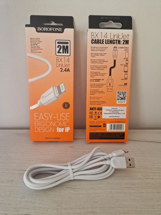 Kabel BX14 LinkJet - USB na Lightning - 2,4A 2 metry biały