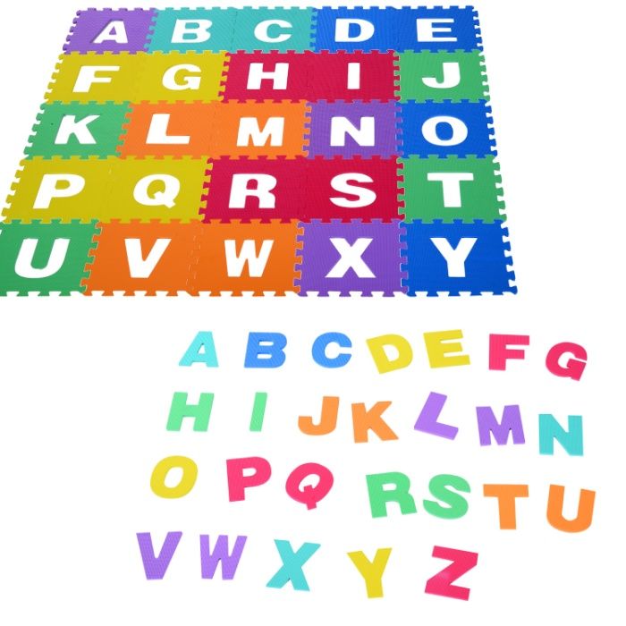 Tapete Puzzle Letras Abecedário A-Z para Crianças