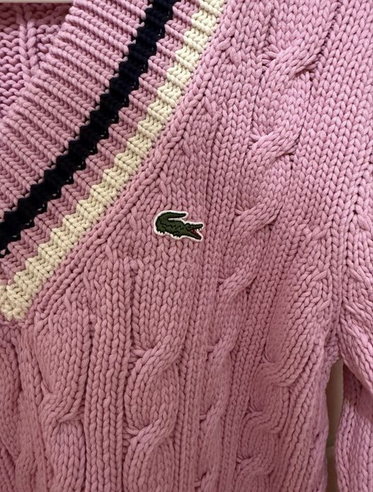 Nowy różowy sweter Lacoste S limited edition premium Vitkac