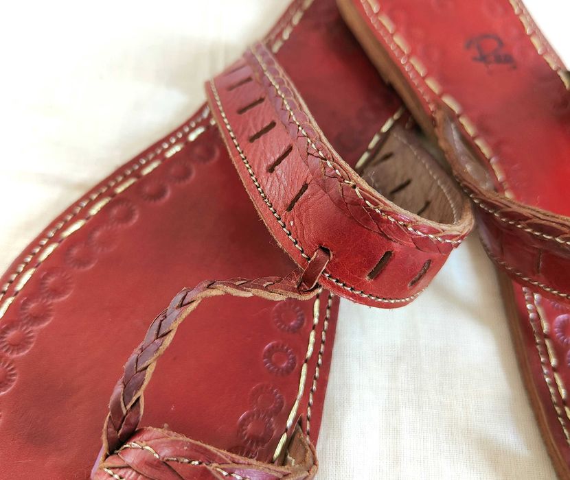 KOHbr Skórzane japonki kohalpuri 39 brązowe orientalne boho hippie