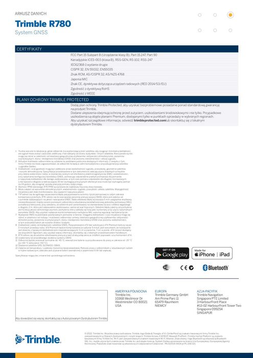 Odbiornik GNSS Trimble R780 IMU