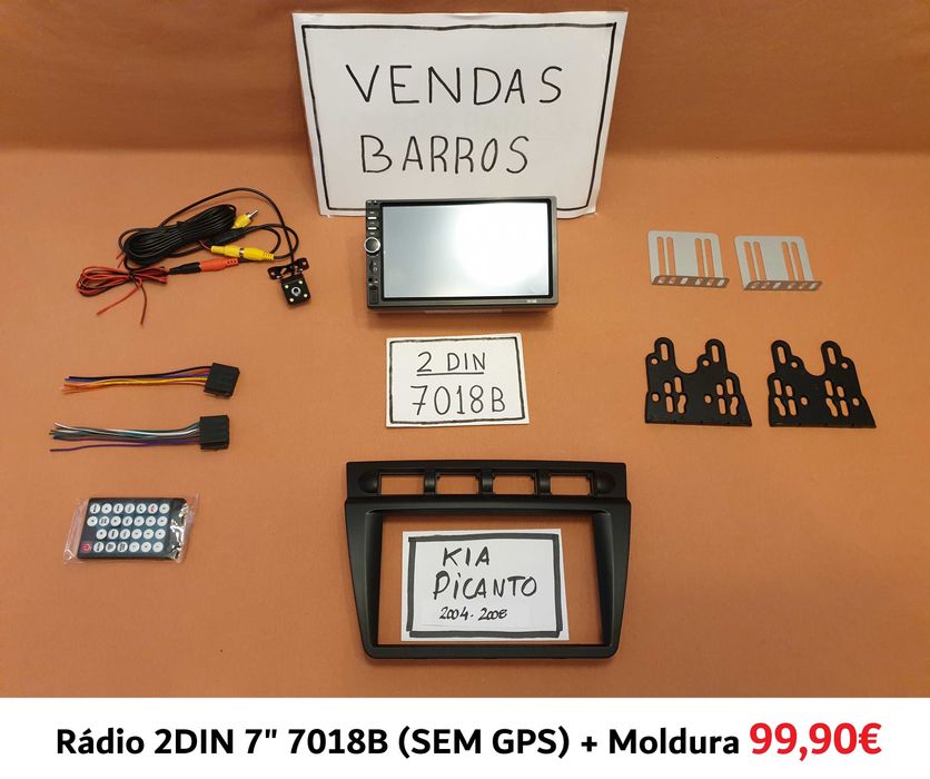 (NOVO) Rádio 2DIN • Kia PICANTO (2004 até 2017) • Android GPS [4+64GB]