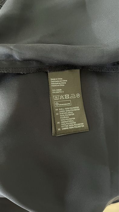 Granatowa ażurowa sukienka H&M z halką boho 36