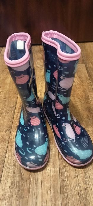 Kalosze, gumowce dziewczęce rozmiar 32