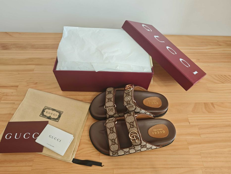 Gucciego Buty, sandaly klapki, skora od reki 41 r