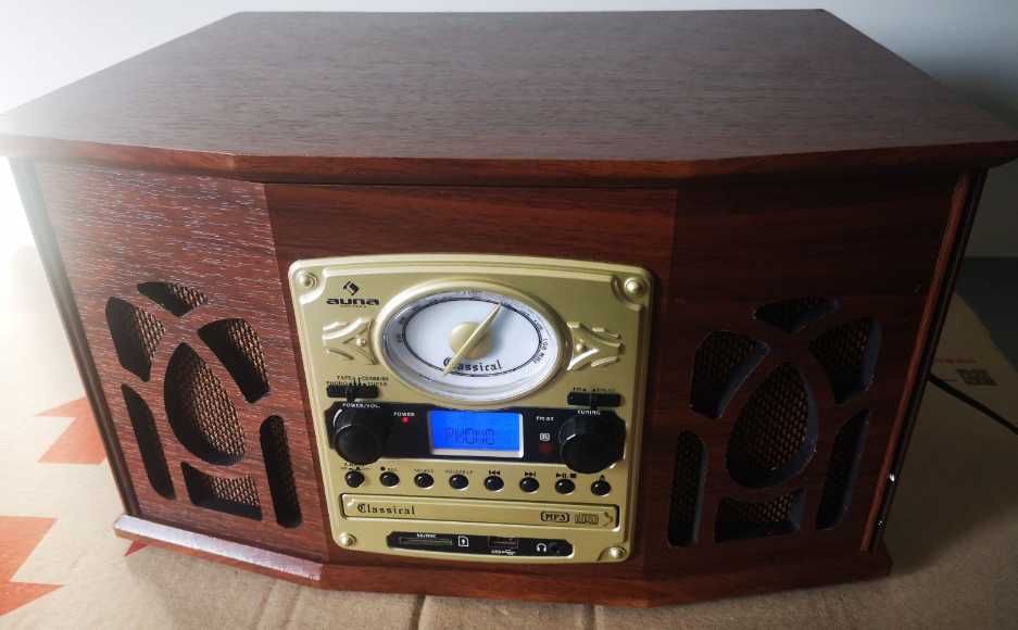 Проигрыватель виниловых пластинок  AUNA NR-620 USB BT Пульт