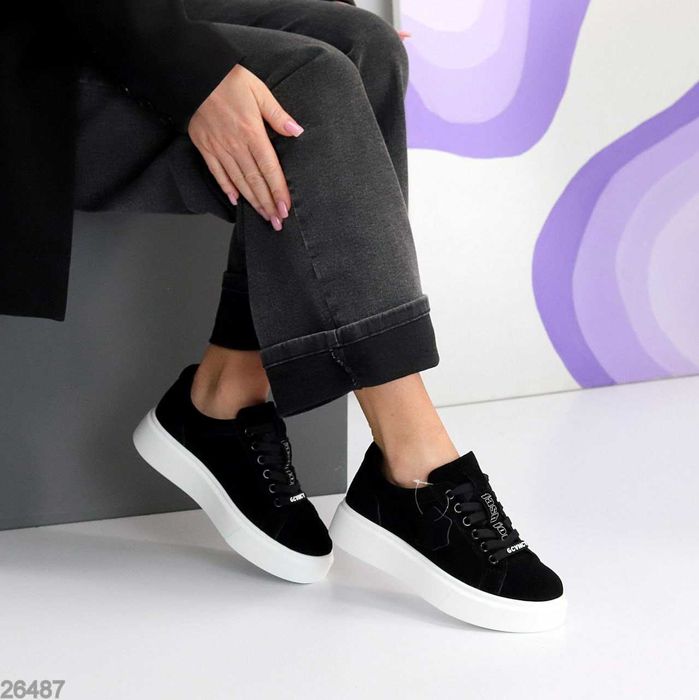 Жіночі замшеві кеди на потовщеній підошві, жіночі кеди на платформі