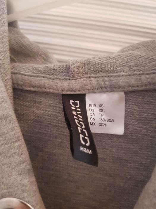 Szara krótka bluza -h&m 34