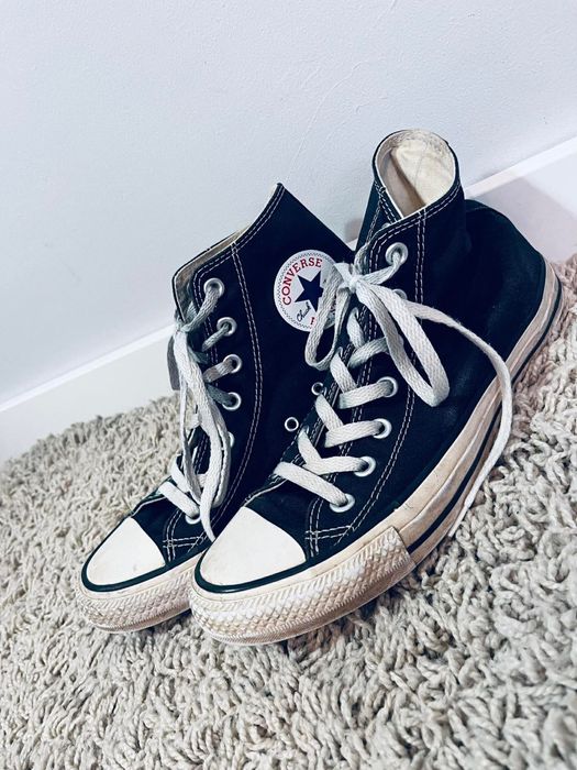 Czarne trampki Converse wysokie wiązane 39