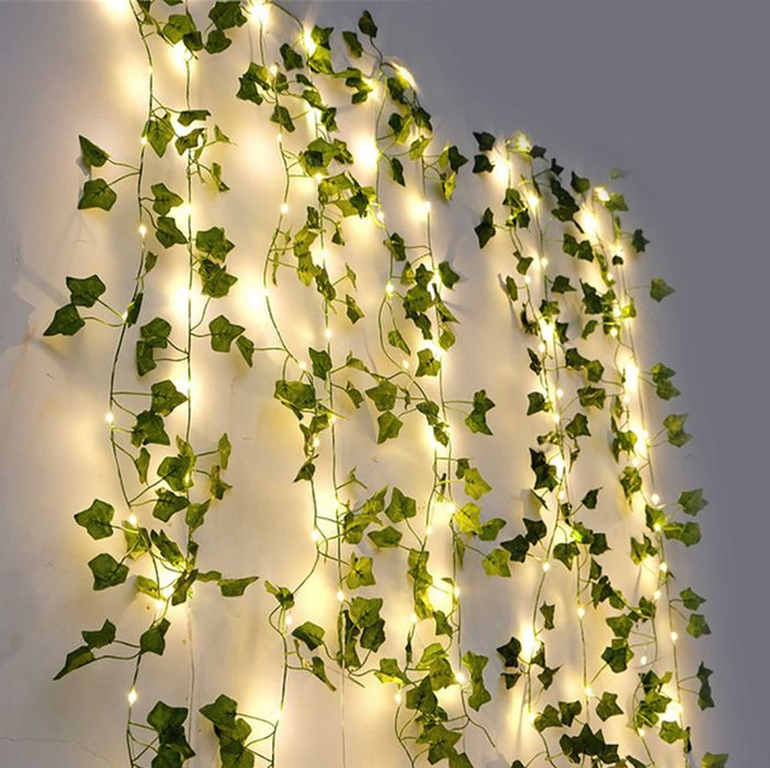 Гірлянда зі штучним листям плюща