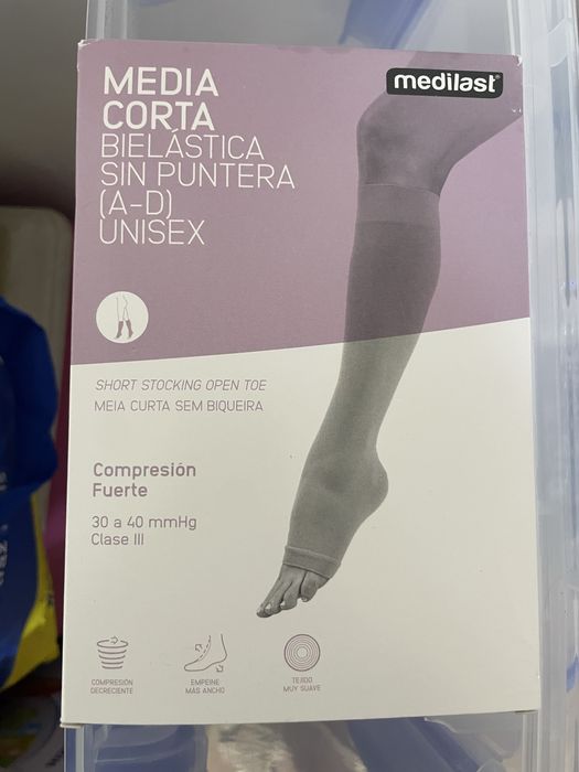 2 pares meias de compressão