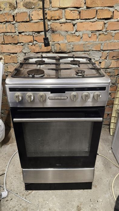 Газова плита Amica 50×60 см електрична духовка нержавійка