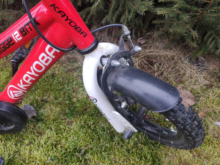 Rowerek 12 cali dla dziecka, czerwony.