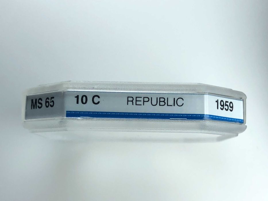 MOEDA CERTIFICADA GENI MS65 - X Centavos 1959 Bronze