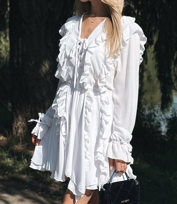 Біла шифонова сукня, xs-l