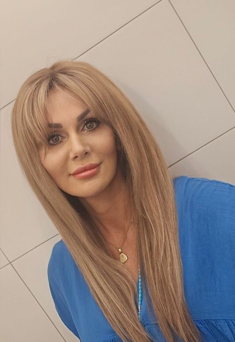 Peruka włosy naturalny koniakowy blond 70cm