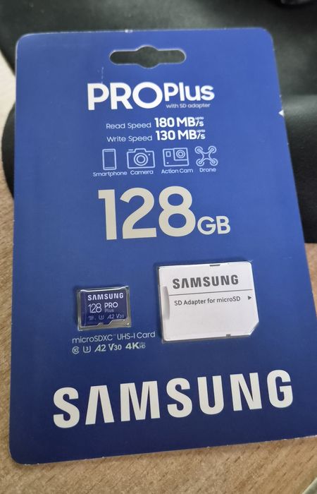 Karta pamięci Samsung PRO Plus microSDXC 128GB U3 A2 V30