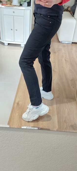 Spodnie jeansowe cienkie proste straigt fit H&.M