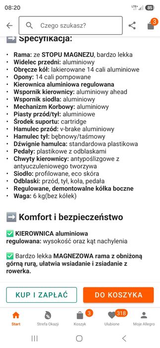 Rowerek Tabou jak Woom