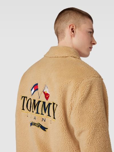 Kurtka Sherpa z kieszenią na piersi, beżowy Tommy Jeans XL